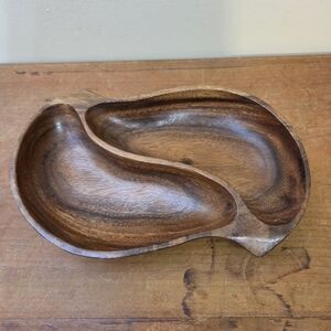 Acacia Wooden Divided Serving Tray Made In The Phillipines